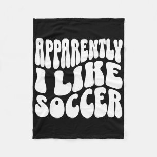 Blijkbaar Hou Ik Van Voetbal Grappig Voetbal Speld Fleece Deken