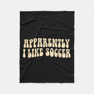 Blijkbaar Hou Ik Van Voetbal Groovy Voetbal Liefhe Fleece Deken