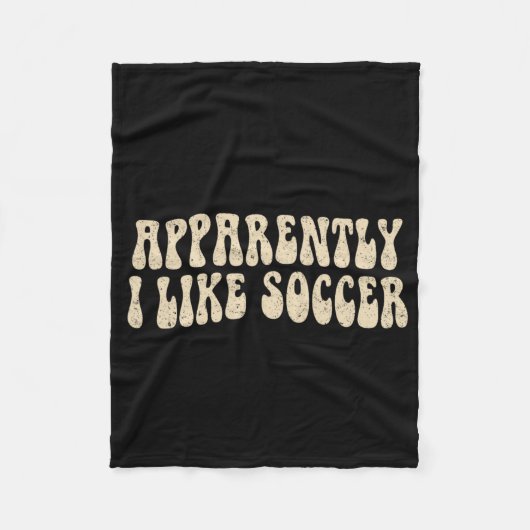 Blijkbaar Hou Ik Van Voetbal Groovy Voetbal Liefhe Fleece Deken (Voorkant)