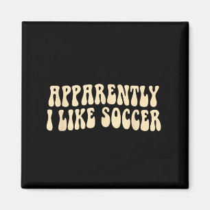 Blijkbaar Hou Ik Van Voetbal Groovy Voetbal Liefhe Magneet