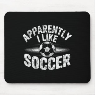 Blijkbaar Hou Ik Van Voetbal Vintage Game Day Moed Muismat