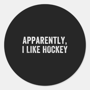 Blijkbaar Houd Ik Van Hockey, Grappig Hockeyseizoe Ronde Sticker