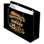 Blijkbaar Houd Ik Van Voetbal Groot Cadeauzakje (Voorkant Gekanteld)