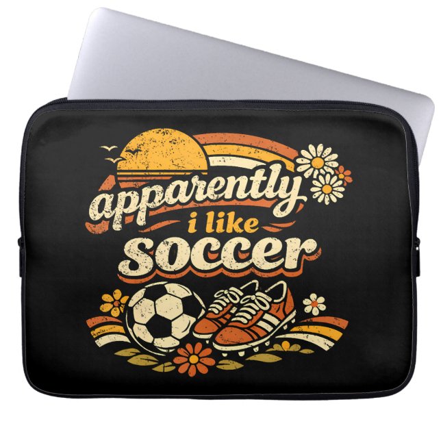 Blijkbaar Houd Ik Van Voetbal Laptop Sleeve (Voorkant)