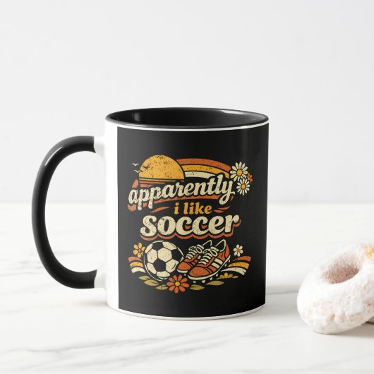 Blijkbaar Houd Ik Van Voetbal Mok (Met donut)