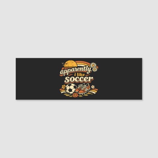 Blijkbaar Houd Ik Van Voetbal Naamplaatje (Voorkant)
