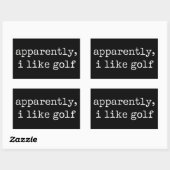 Blijkbaar, Ik Hou Van Golf Liefhebber Golfsport Go Rechthoekige Sticker (Vel)