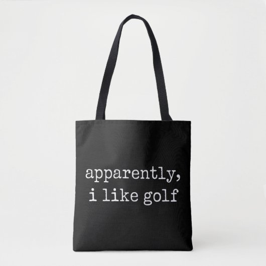 Blijkbaar, Ik Hou Van Golf Liefhebber Golfsporter Tote Bag (Voorkant)
