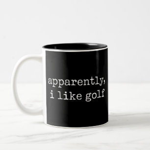 Blijkbaar, Ik Hou Van Golf Liefhebber Golfsporter Tweekleurige Koffiemok
