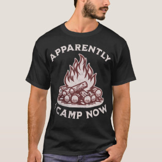 Blijkbaar Kampeer Ik Nu Grappig Kamperen Mannen Vr T-shirt