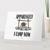 Blijkbaar kampeer ik nu Grappige Camping Quote Kaart (Achterkant)