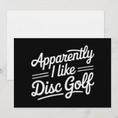 Blijkbaar vind ik discgolf leuk, grappige golflief kaart (Voorkant / Achterkant)