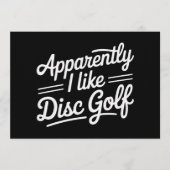 Blijkbaar vind ik discgolf leuk, grappige golflief kaart (Voorkant)