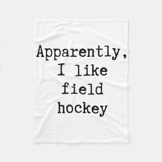 Blijkbaar vind ik hockey leuk Grappige moeder vade Fleece Deken (Voorkant)