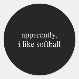 Blijkbaar vind ik Softll minnares grappige sport l Ronde Sticker
