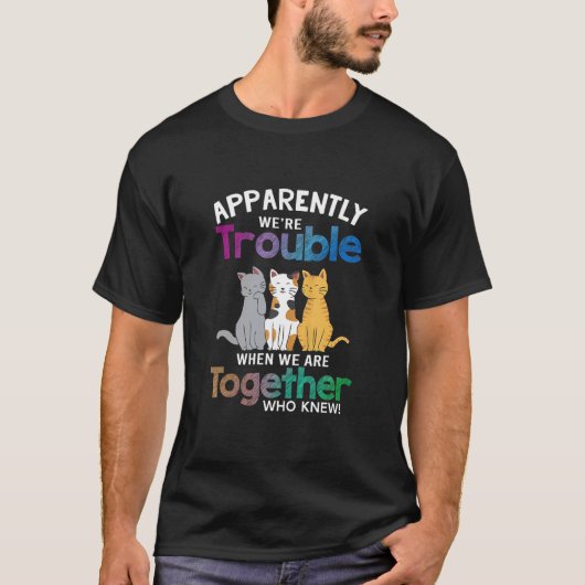 Blijkbaar Zijn We Lastig Als We Samen Zijn Katten T-shirt (Voorkant)