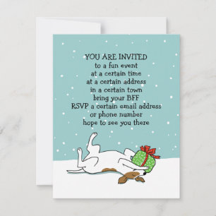 Blijke Jack Russell Terrier Hond Kerstmis Kaart