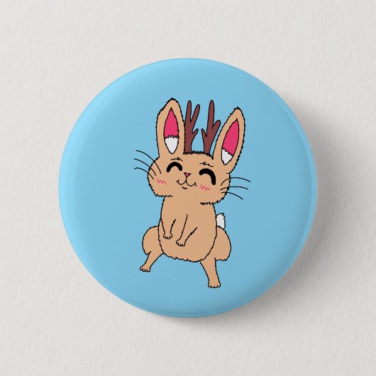 Blijke Jackalope Ronde Button 5,7 Cm (Voorkant)