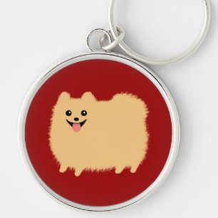 Blijke Pomeranian hond - Super schattige Pom Sleutelhanger