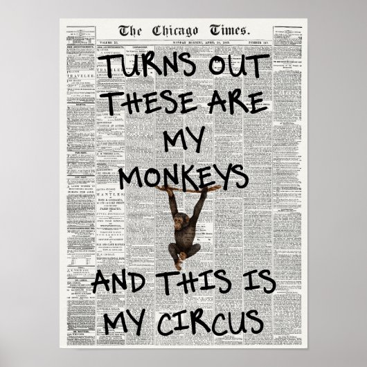 Blijkt dat dit mijn grappige apenkrant is poster (Voorkant)