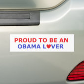 BLIJKT EEN OBAMA-LOVER TE ZIJN - BUMPERSTICKER (Op auto)