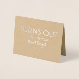 Blijkt - Funny Groomsman-voorstel Folie Kaarten