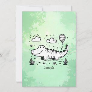 Blijle Alligator met Ballon - Mooie Kinderkamer Ku Kaart