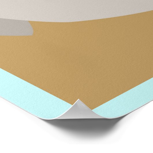 Blijle Walrus Kleurenblok Poster (Hoek)