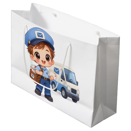 Blijme postbode groot cadeauzakje (Voorkant Gekanteld)
