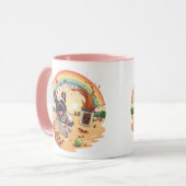 Blijmoedige Franse Bulldog & Koffie Splash – Pootj Mok (Voorkant links)