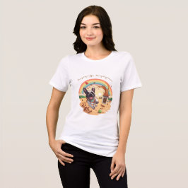 Blijmoedige Franse Bulldog & Koffiesplash – Pootje Tri-Blend Shirt