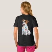Blijmoedige Jack Russell Spat Fun T-shirt (Achterkant volledig)