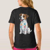 Blijmoedige Jack Russell Spat Fun T-shirt (Achterkant)