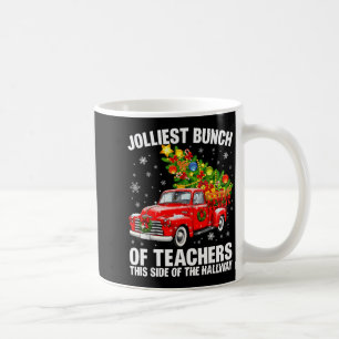Blijste groep leraren rode vrachtwagen kerst Kerst Koffiemok