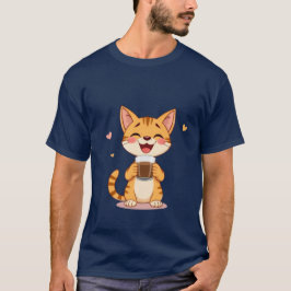 Blijte Gember Kat Koffie Vreugdevolle Ochtend ✨🐾☕ T-shirt