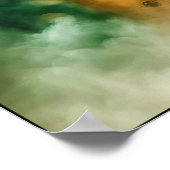 Blijte Vintage Waterverf Clown Met een Opgewekte G Poster (Hoek)