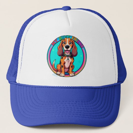 Blijtekenaarshond Mijn Beste Vriend Trucker Pet (Voorkant)