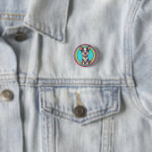 Blijtekenende Hond Ronde Button 3,2 Cm (In situ)
