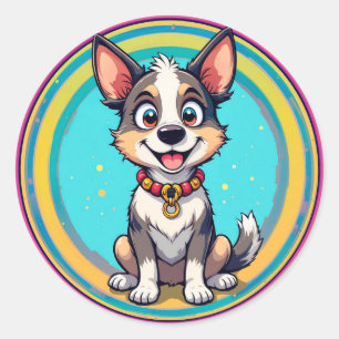 BlijtekenendHond Ronde Sticker