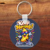 Blijven bewegen! – Dansende Disco Banaan Sleutelhanger (Voorkant)