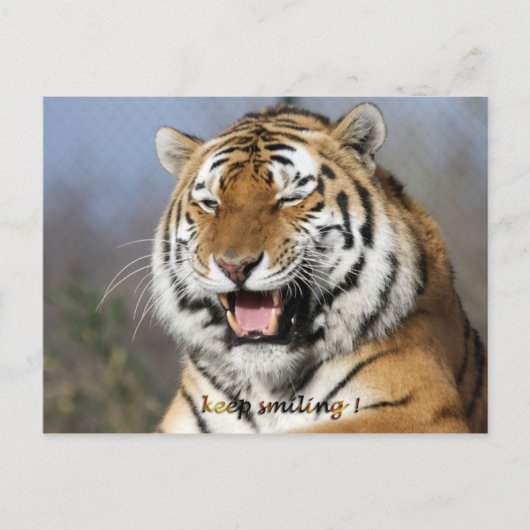 blijven glimlachen briefkaart (Voorkant)