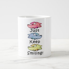Blijven glimlachen! Kleurrijke getande vis Grote Koffiekop