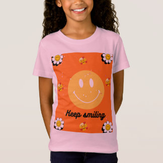 Blijven glimlachen Positieve vibraties Gelukkig ci T-shirt