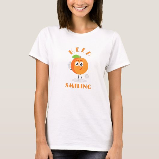 blijven glimlachen t-shirt (Voorkant)