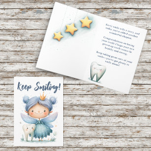 Blijven glimlachen! Tandfee felicitaties voor kind Kaart