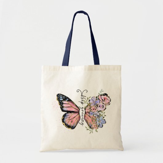 Blijven groeien Wildflower Quote Tote Bag (Voorkant)