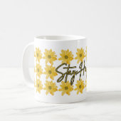 Blijven Happy Flower Mok (Voorkant links)