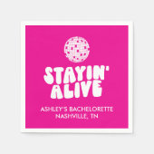 Blijven Leven Bachelorette Disco  Servet (Voorkant)