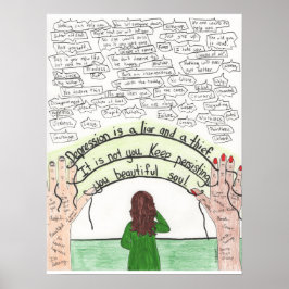 Blijvend (depressie) 18x24 poster