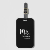 Blijvend huwelijkscadeau mannen  bagagelabel (Voorkant (verticaal))